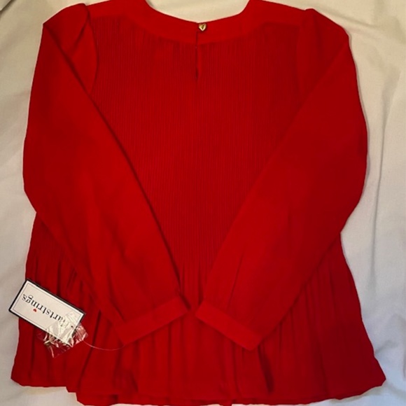 Hartstrings Woven Tunic Long Sleeve Red Girls Size 10 BRAND NEW - Picture 4 of 4